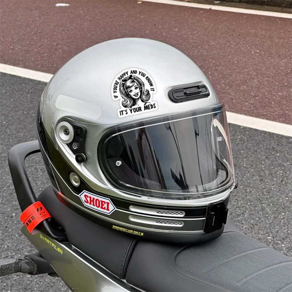 10 قطع "إذا كنت سعيدًا وأنت تعرف ذلك" ملصق لاصق اقتباس مضحك لأجهزة الكمبيوتر المحمولة وألواح التزلج وزجاجات المياه والمزيد #5