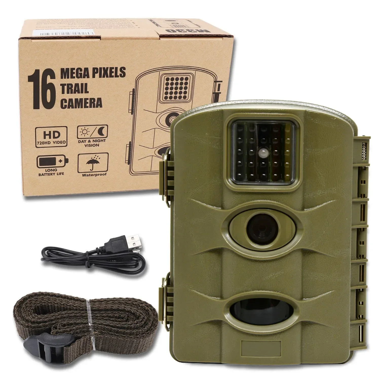 Wildlife Trail Camera Scouting Camera 20MP Farm Security Camera with Infra-red Sensors for Day and Night Vision