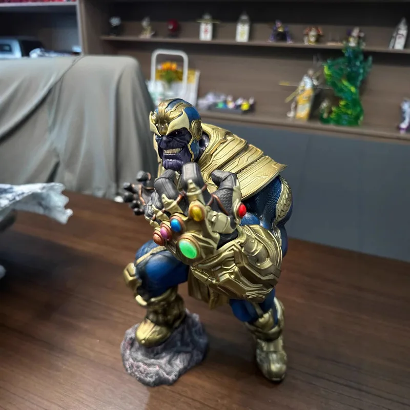 【Nieuw】Originele Marvel Animation Series is ongeveer 36 cm hoog. Thanos The Avengers Sigk handgemaakte standbeeld ornamenten model geschenken