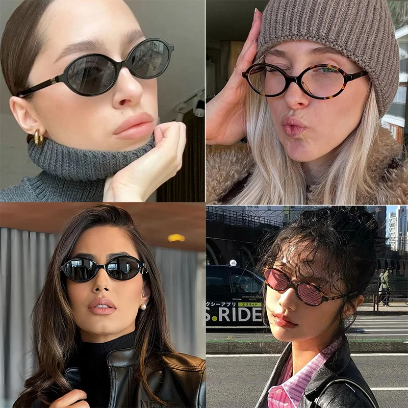 Oval Small Frame Luxury Brand Woman Sunglasses Women Retro Female Glasses Anti-blue Light Eyeglasses Trend Ladies Glasses men image 6