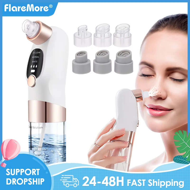 Removedor de espinillas eléctrico, limpiador de poros con succión al vacío, herramienta de limpieza Extractor de manchas de acné y burbujas faciales ajustables de 3 velocidades