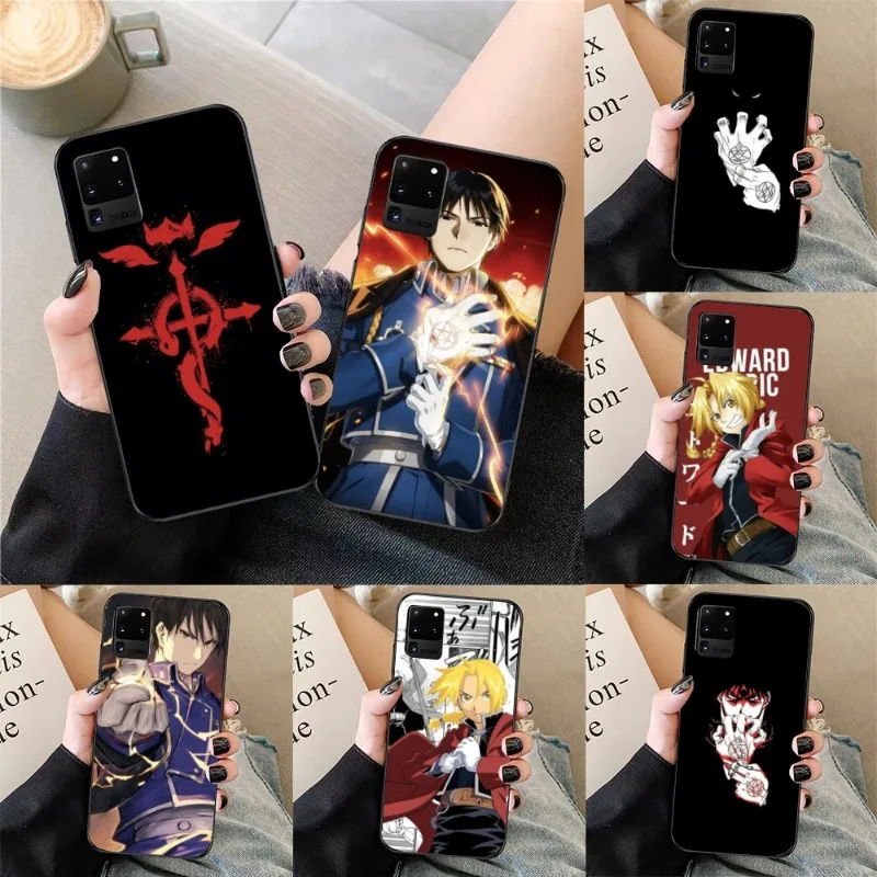 FA Edward Elric Roy Phone Case for Samsung Galaxy S23 S22 S21 S10 S9 S8 Plus Ultra Black Soft Phone Cover Funda