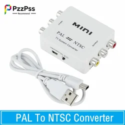 Mini PAL NTSC Bi-direction TV System Converter Switcher PAL to NTSC NTSC to PAL Dual-Way TV Composite Connection Converters