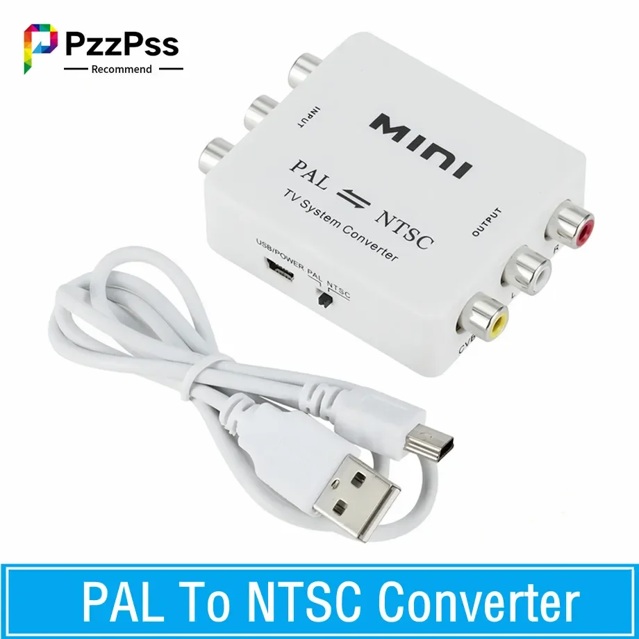 Mini PAL NTSC Bi-direction TV System Converter Switcher PAL to NTSC NTSC to PAL Dual-Way TV Composite Connection Converters