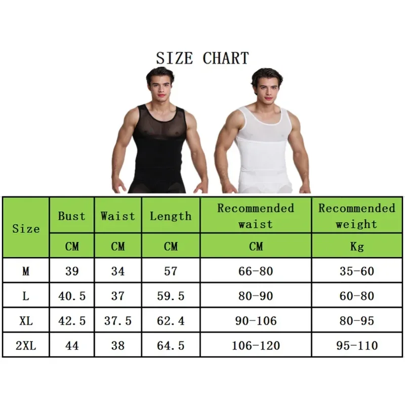 Men\'s Body Shaper Compression Vest Abdomen Shapewear Tummy Slimming Sheath Gynecomastia Shapers Corset Waist Trainer Fajas Tops