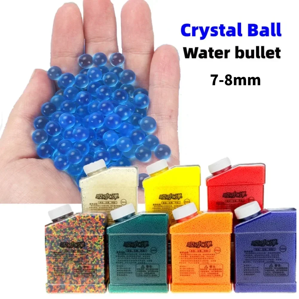 50000PCS Water Marbles Balls Bullets Kids Water Gun Toy 7-8mm BB Pistol Cap Guns Pellets Toy Water Bombing Accessor