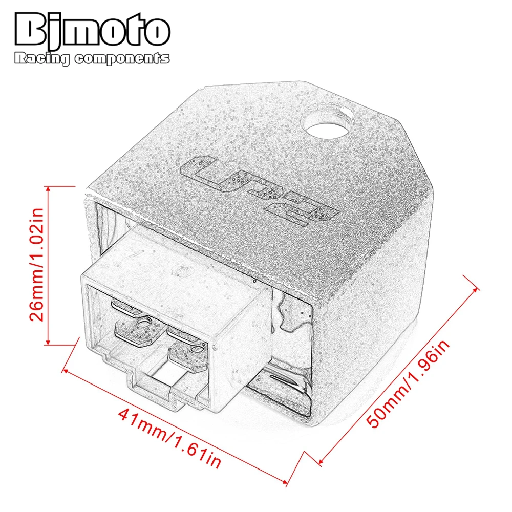 Bjmoto sh672daモーターサイクル電圧レギュレーター整流器ヤマハttr230ttr125 ttr110 ttr90 ttr50 dt125r klx450 klx450r