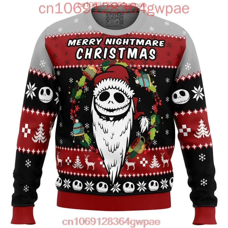 Disney Jack Skellington and Sally Ugly Sweater Men's Women's Tops The Nightmare Before Christmas Ugly Christmas Sweater