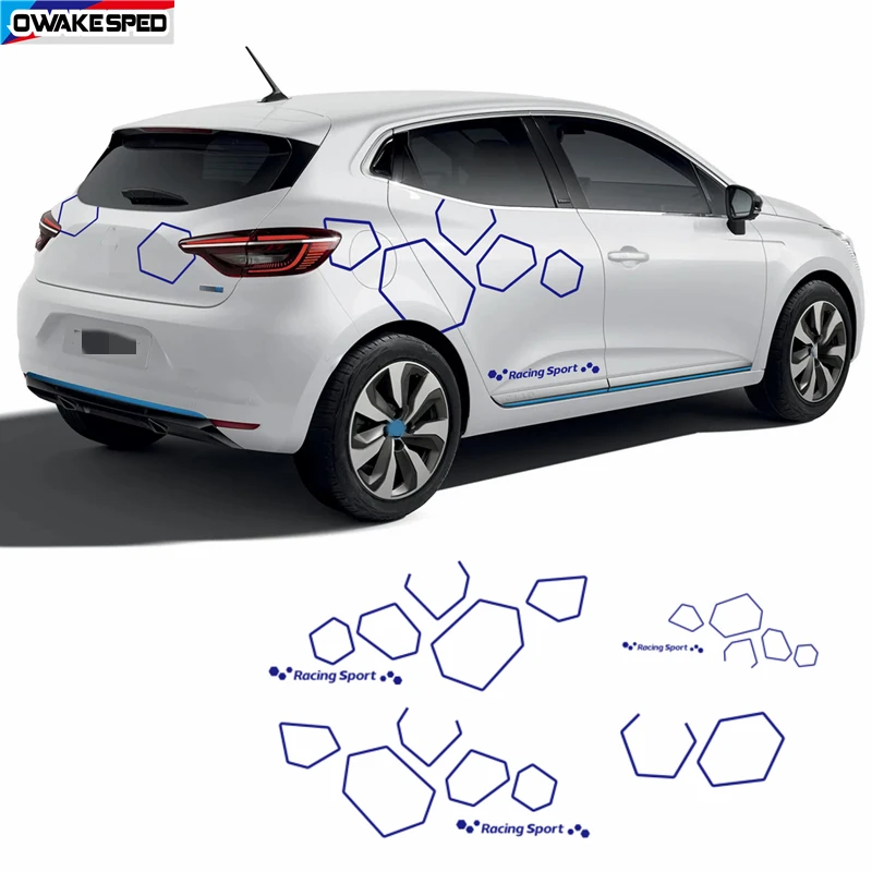 Car Stickers For Renault Clio 1 2 3 4 5 IV RS V Graphics Irregular Stones Vinyl Film Auto Hood Tail Trim Decals DIY Accessories