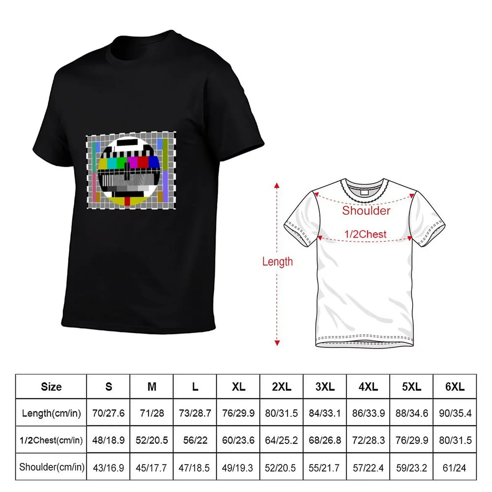 ABC Test Pattern T-Shirt oversizeds luxury clothing labubu oversized graphic tee graphics compression shirt men