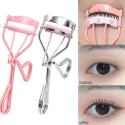 Professional Stainless Steel Eyelash Curler with Comb Portable Not Hurting Eyelashes Face Beauty Eyelash Curler Eye Makeup Tool