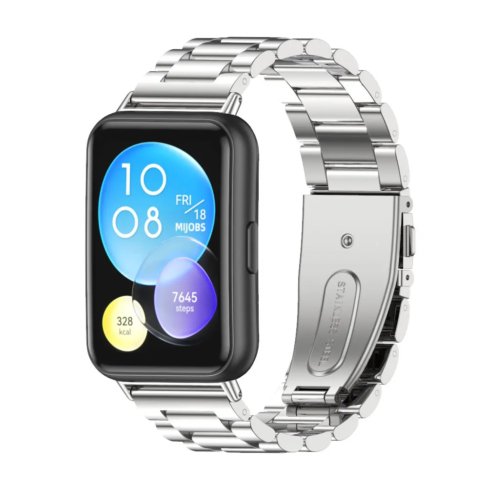 سوار من الفولاذ المقاوم للصدأ لساعة Huawei Watch FIT 2 ملحقات حزام بديل لسوار الساعة المعدني Correa Huawei Watch fit2 Band
