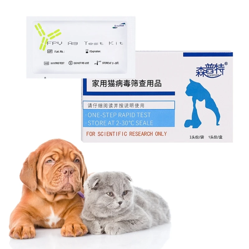 50 Pcs Dog Distemper Parvovirus Detection Card Pet CDV Testing Kits Canine Home Health Detection Paper T21C