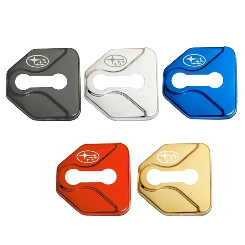 4PCS Car Door Lock Case Cover Buckle Protective Cover Emblem Styling for Subaru XV Outback Legacy Forester Impreza Accessories - view 2