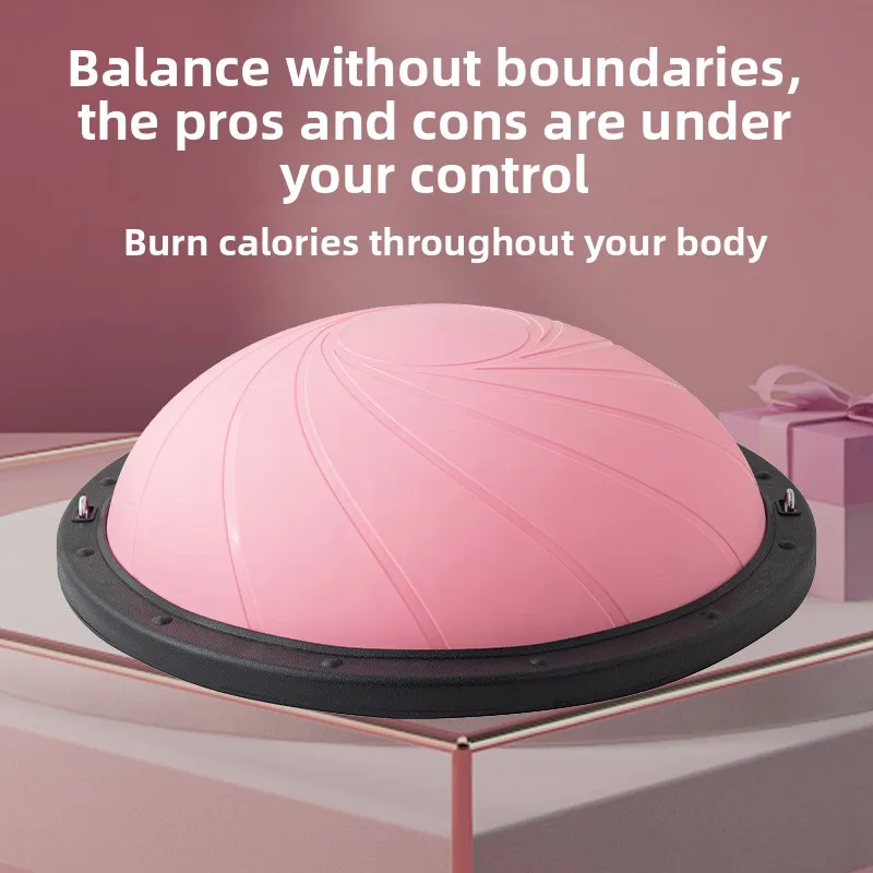 Bosu Ball New Spiral Textured Wave Yoga Balance Half Ball Thickened Explosion Proof Pilates Equipment Balance Ball Yoga Ball
