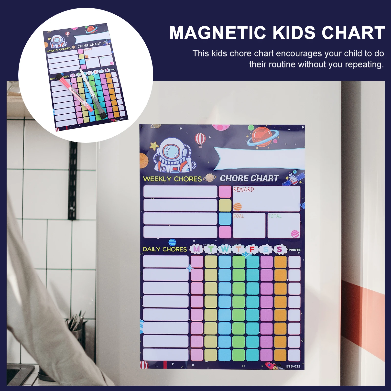 

1 Set Household Reward Reusable Kids Chore Chart Hanging Behavior Chart Children Supply Premium Magnetic Incentive Tool Family