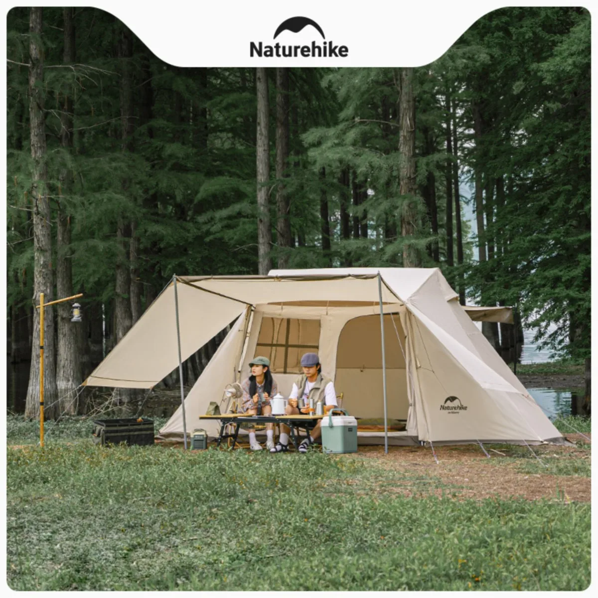 Naturehike Village-5.0 自動開閉キャビンテント アウトドア 4人家族用