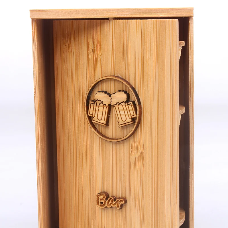 

1Set Dollhouse Miniature Simulated Red Wine Bottle Wine Room Model Home Living Scene Decor Toy