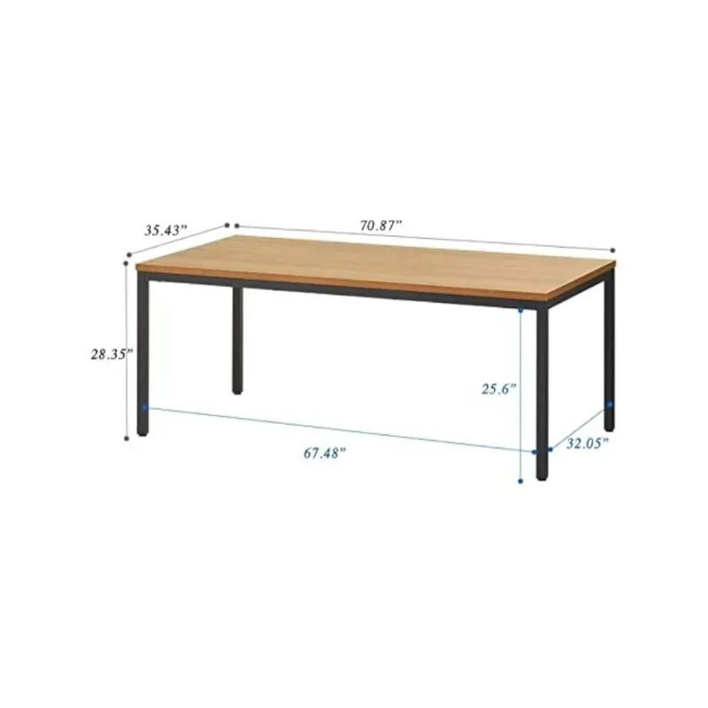 Mesa moderna escritório estilo simples, Workstation para casa, resistente, 36x72 polegadas