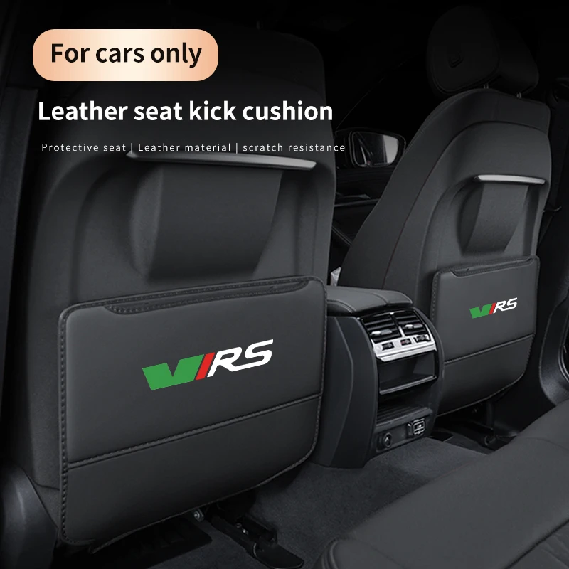 Car Seat Back Protection Anti-Kick Pad For Skoda VRS Kodiaq Karoq Kamiq Octavia A7 Scala Superb Yeti Fabia Rear Seat Storage Bag