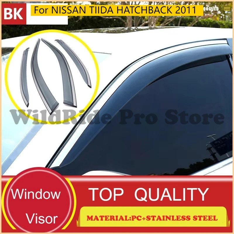 

Durable Metal Window Visor Wind Deflector for NISSAN TIIDA HATCHBACK 2011 Car Accessories