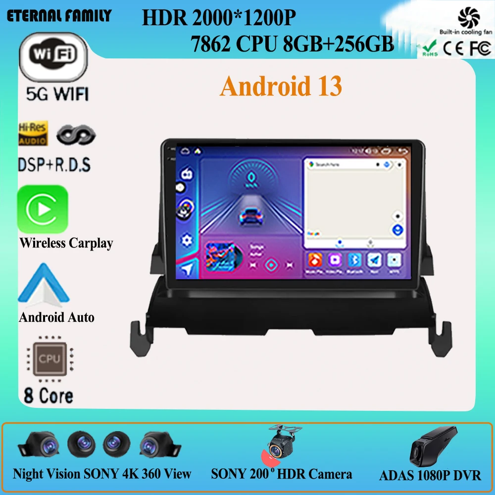 

9"Android 13 For DODGE Journey 2009 2010 2011 2012 Carplay Auto Car Radio Multimedia Video Player GPS Navigation DSP NO 2DIN