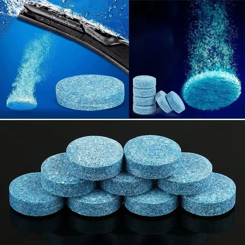 10pcs Car Effervescent Tablets Solid popular Windshield  Washer Fluid Concentrated Clean Tablets Cleaning Auto Accessories