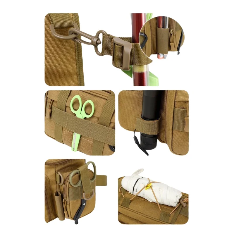 

Multi functional lure bag waist bag tactical crossbody fishing bag plug-in pole bag DSLR camera storage outdoor bag