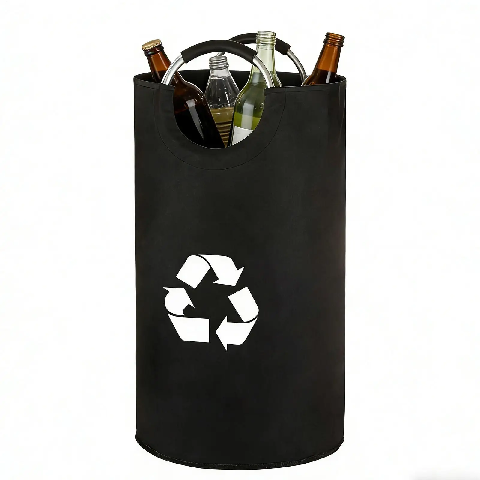 Folding 82L Empty Bottle Storage Basket Kitchen Wastewater Bottle Collector Bag Home Large Capacity Bin Trash Can Space Saving