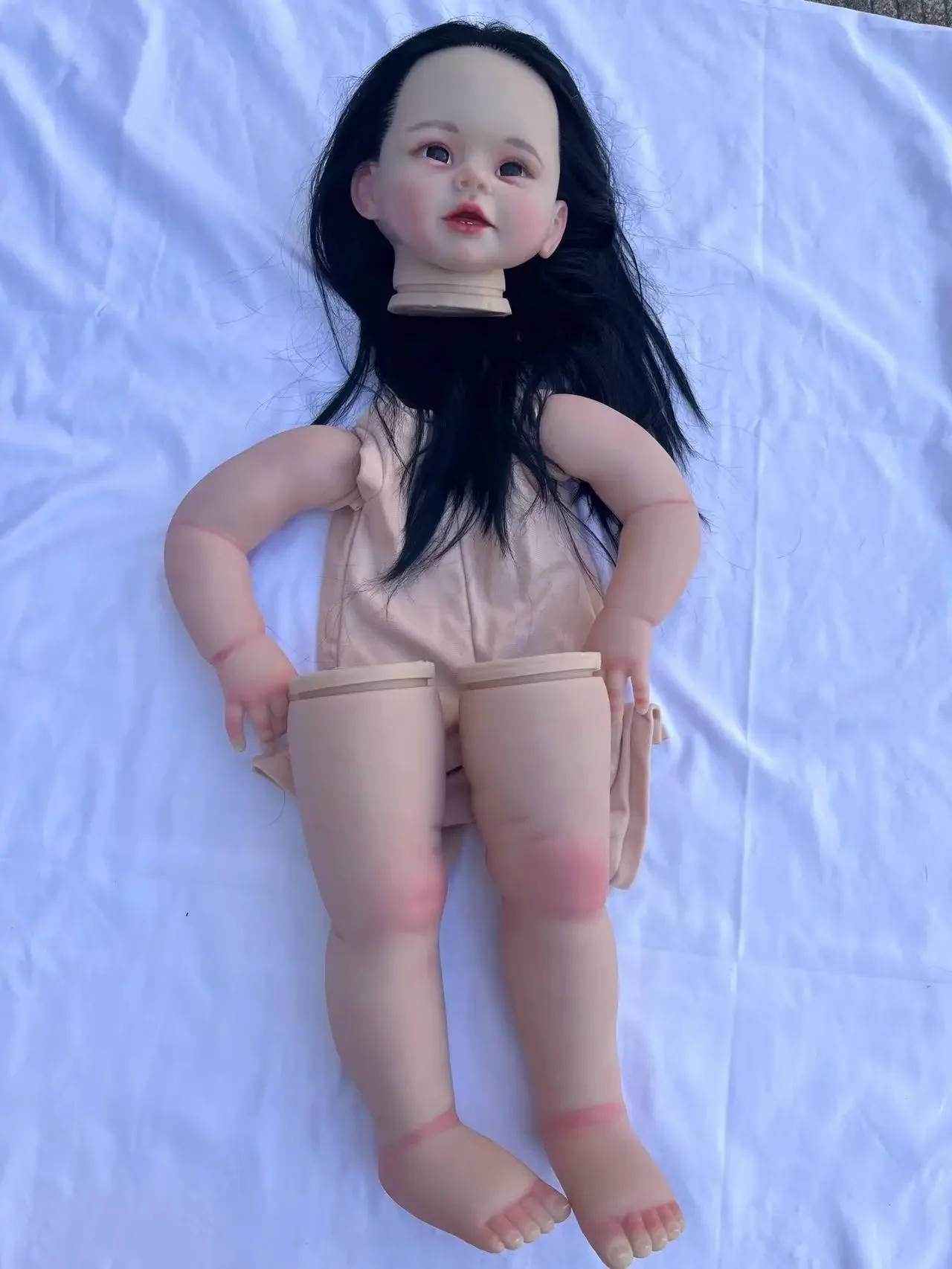 DLS personalizado suministro limitado 28 pulgadas Reborn Baby Doll Bonnie con pelo enraizado a mano Kit pintado DIY parte fotos reales