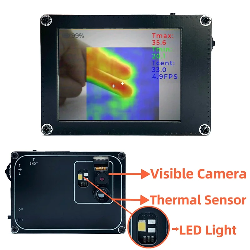 TICAM1 Industrial Infrared Thermal Imaging Camera with 200MP Visible Light Lens Temperature Detect Thermal Imager