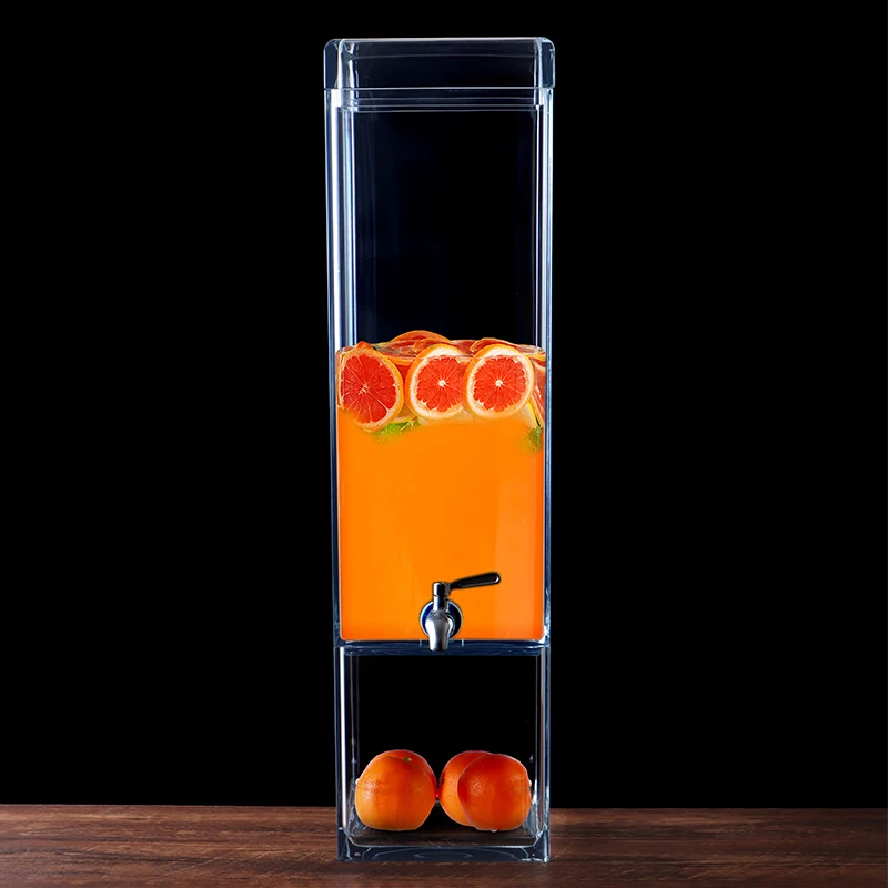 Hot Sale Beverage Dispenser with Faucet Juice Cooler Cocktail Beer Beverage Bathtub Unbreakable PC Acrylic Hotel Cafeteria