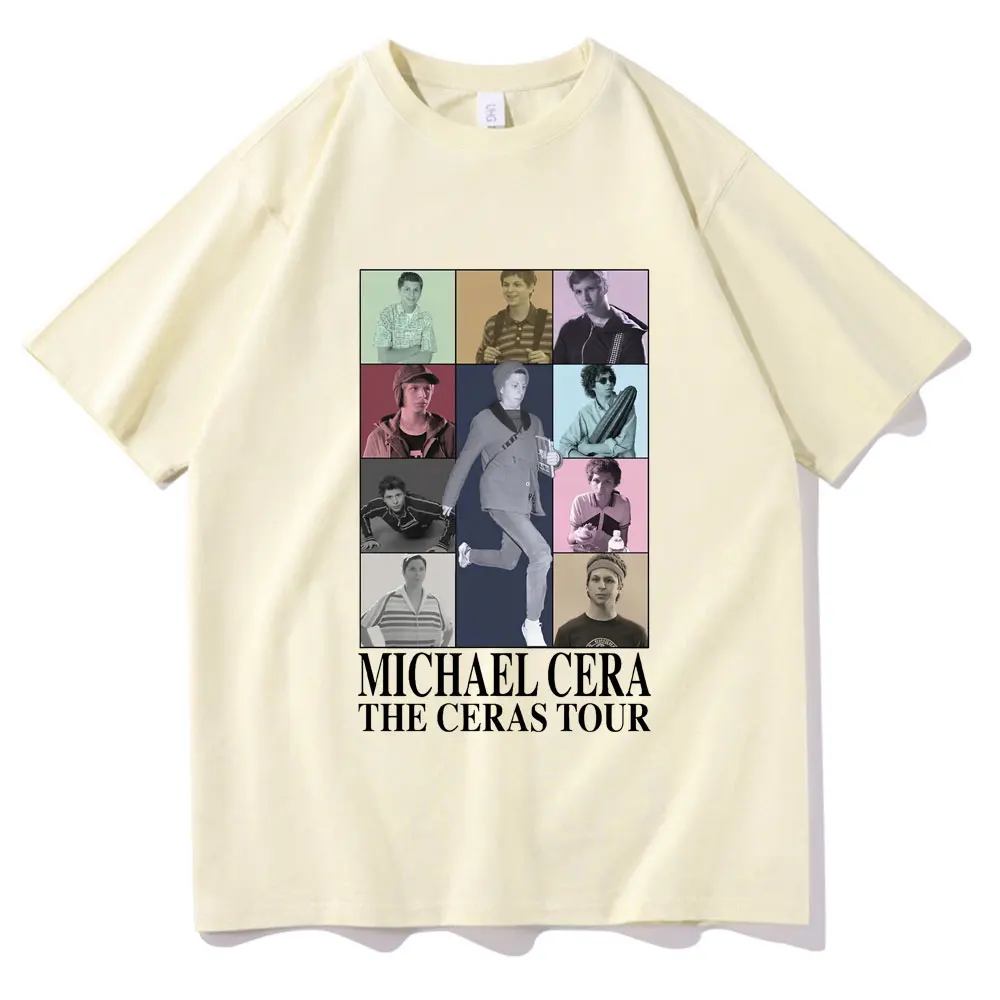 Michael Cera Fashion Tshirt The Ceras Tour Print Clothes T-shirt Oversized Unisex Summer Short Sleeve Casual T Shirts Streetwear