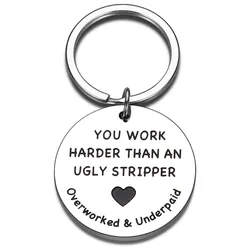 Funny Keychains Gifts for Coworker Employee Office Keyring for Colleagues Friends Going Away Leaving Farewell Appreciation Gift