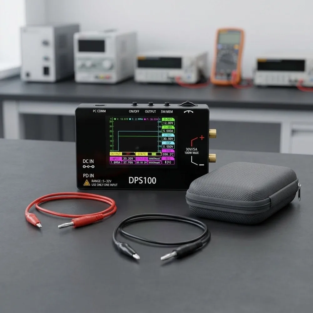DPS100 5-30V 5A Programmable DC Power Supply 100W Adjustable Voltage Regulator With For Type-c For Pd Input For Lab Test And CNC