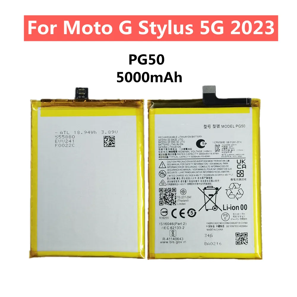 

Аккумулятор для телефона PG50 для MOTO G Stylus 5G 2023 Motorola XT2315-5 XT2317 5000 мАч
