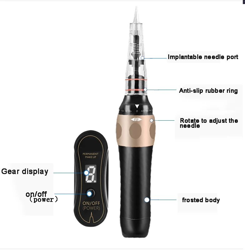 TANGSE Tattoo Machine PMU Rotary Microshading Kits Dermografo Micropigment Permanent Makeup Gun Pen For Eyebrow Lip Supplies