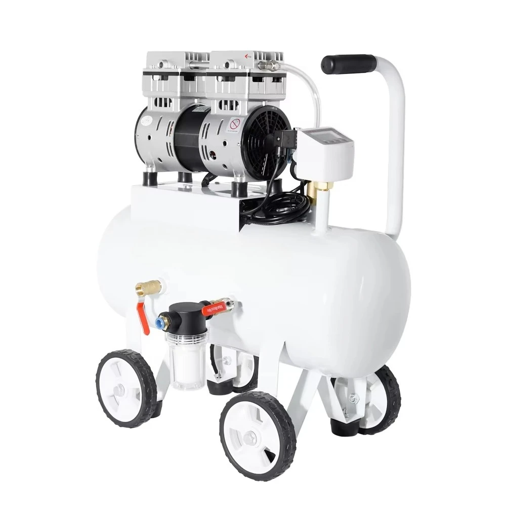 

160L/Min -91KPa 220V 600W Oil Free Vacuum Pump Set Industrial air Pump Air Compressor Pump Head With 20L Air Storage Tank