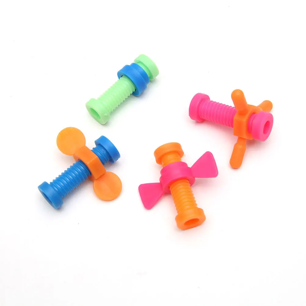 

8Pcs ABS Colorful Screw Rotating Pressure Relief Playthings Small Portable Kids Educational Stress Relief Screw Toy
