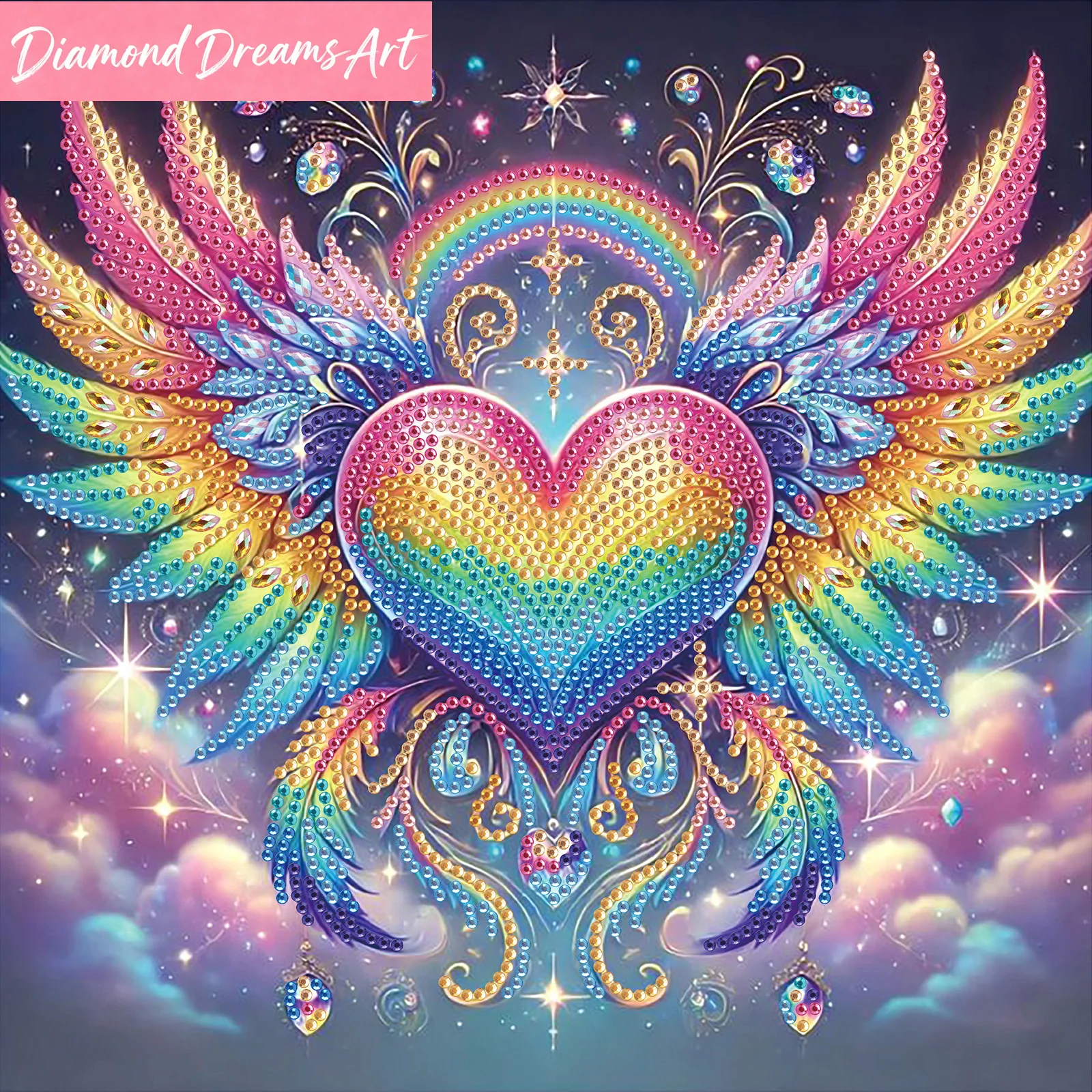 

Rainbow Shape Diamond Art Painting Kit for Adult Beginner,Crystal Diamond Dot Kit for Home Wall Decoration Gift