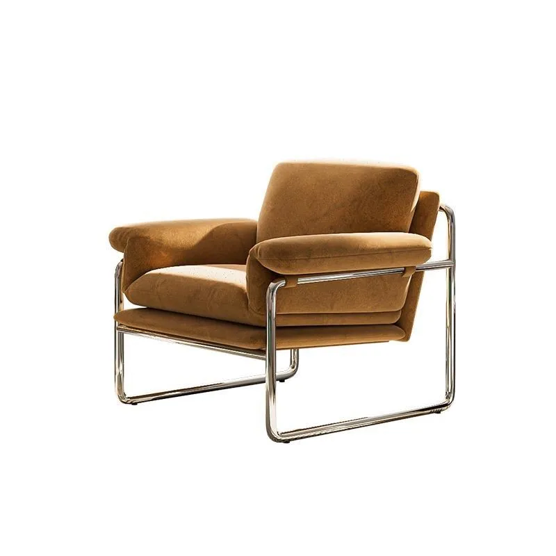 Bauhaus-sofá de diseño de acero inoxidable, estilo antiguo, silla para sala de estar, hogar, balcón, ocio, silla de negociación reclinable