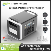 Portable Camping Power Station LiFePo4 Battery Power Supply Solar Generators 2600W 1800W 1000W 500W Energy Storage 220V 110V AC