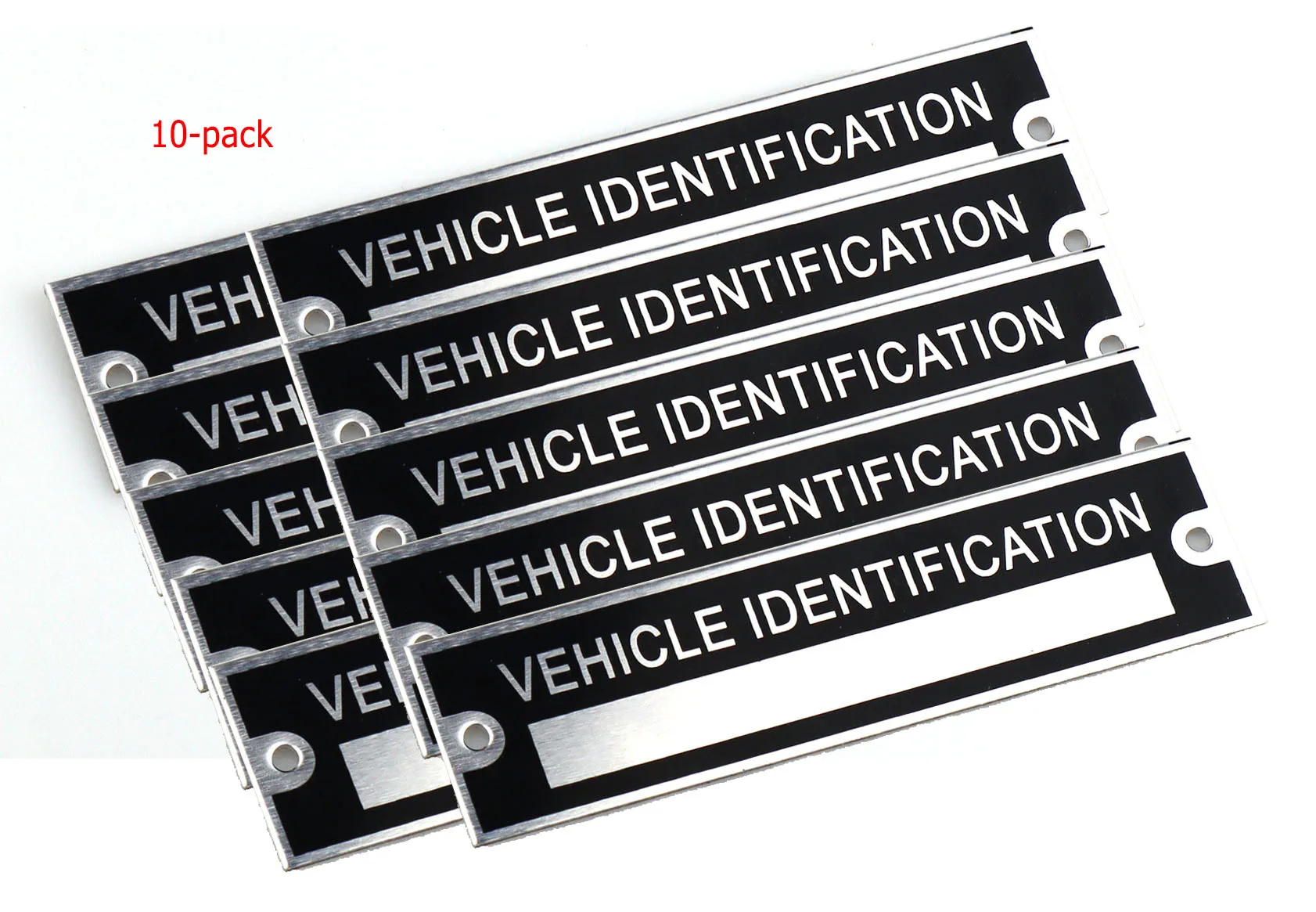 10-PACK VEHICLE TRUCK BOAT Trailer Blank VIN & Weight AXLE Chassis Plate 95mm x 25mm Identification Number