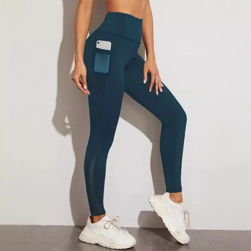 Yoga Pants Fitness Running Cropped Pants Women's Bottoming Trousers Butt Lifting Function Other Material 100% No Brand Regist...