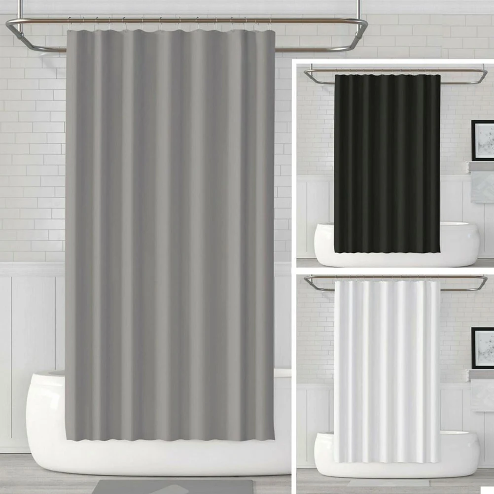 

Shower Curtain for Bathroom Cloth Bath Curtain Washable Polyester Large Size Easy Install Modern Stylish