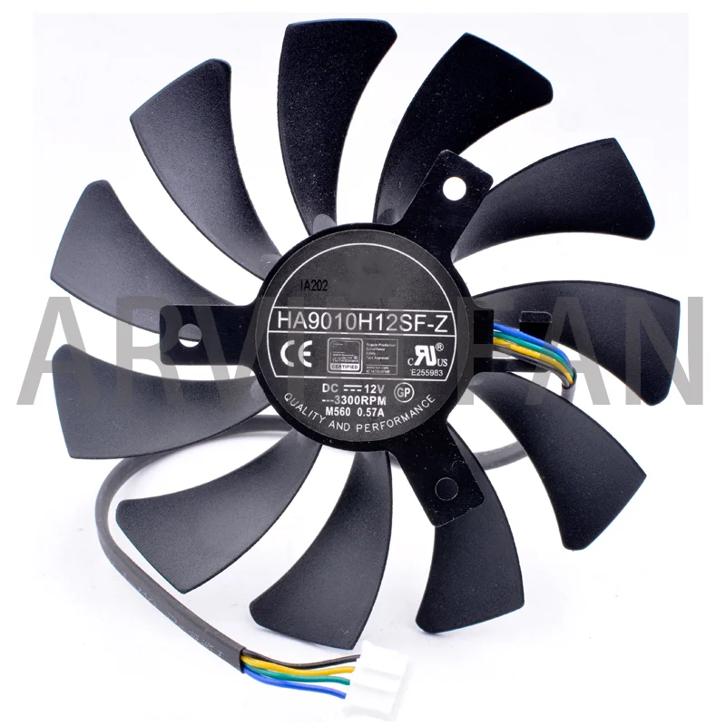 

Brand New Original HA9010H12SF-Z 12V 0.57A 85mm 40mm Mounting Pitch 4Wire 4Pin For Dataland Graphics Card Cooling Fan