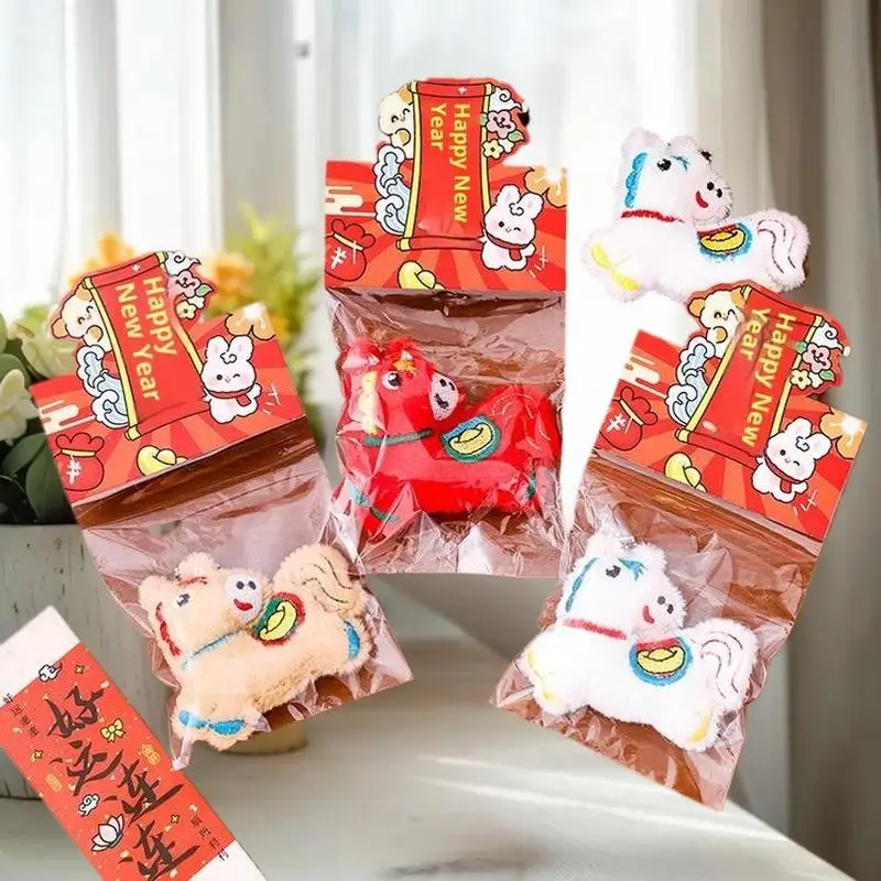 Ozdoba na Nowy Rok 2026 Rok Końskiej Roku, świąteczna lalka, ozdoba w stylu chińskim, ozdoba z koniem zodiakalnym, zawieszka do plecaka, breloczek