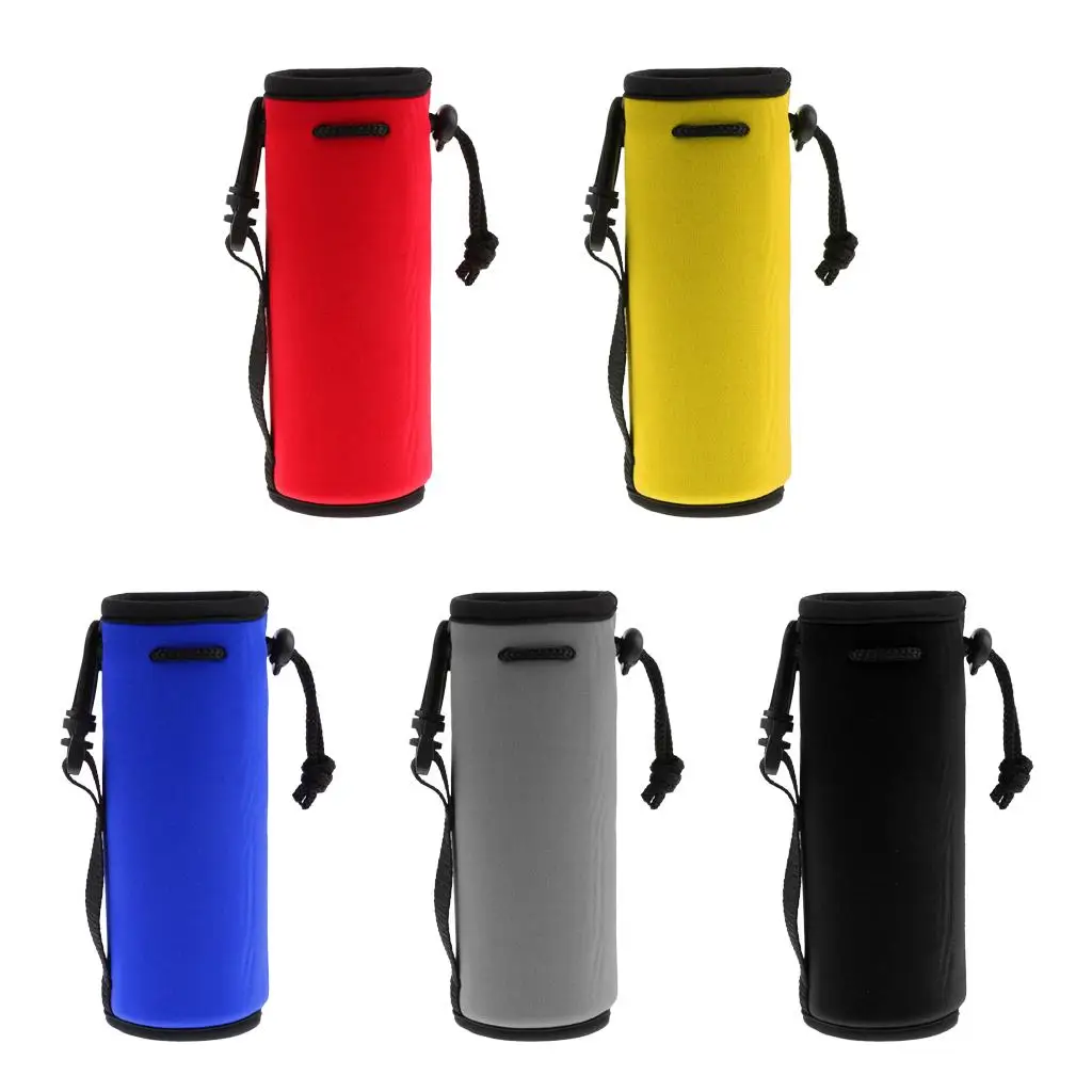Neoprene Water Bottle Carrier 500ml Water Drink Sleeve Tote Bag Pouch Holder
