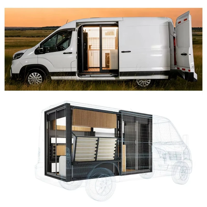 Van-Box-Camper-Kit: Mini-Innenausbau, Modulare Wohnmobil-Kleinwohnungen, Schränke für Vans