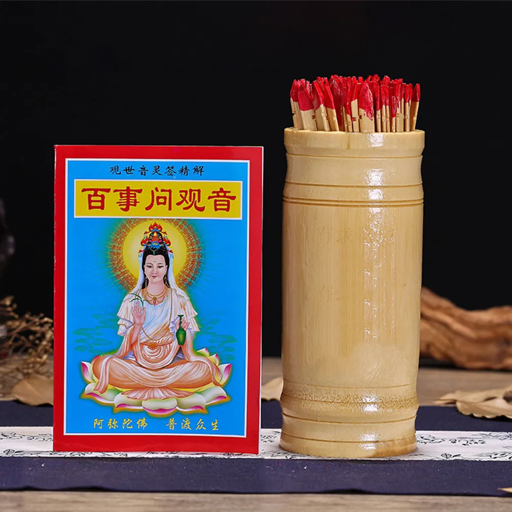 

Vintage Buddhist Divination Book Classic Chinese Style Design Perfect for Divination Games and Cultural Gift Giving